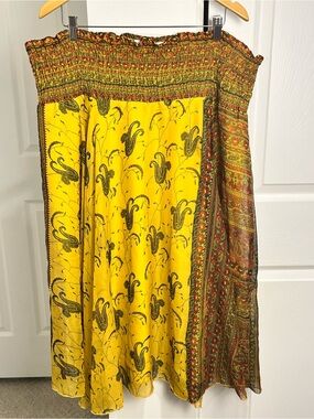Soft Surroundings Skirt Midi Women’s XL Boho Colorful Broom Hippie Peasant
